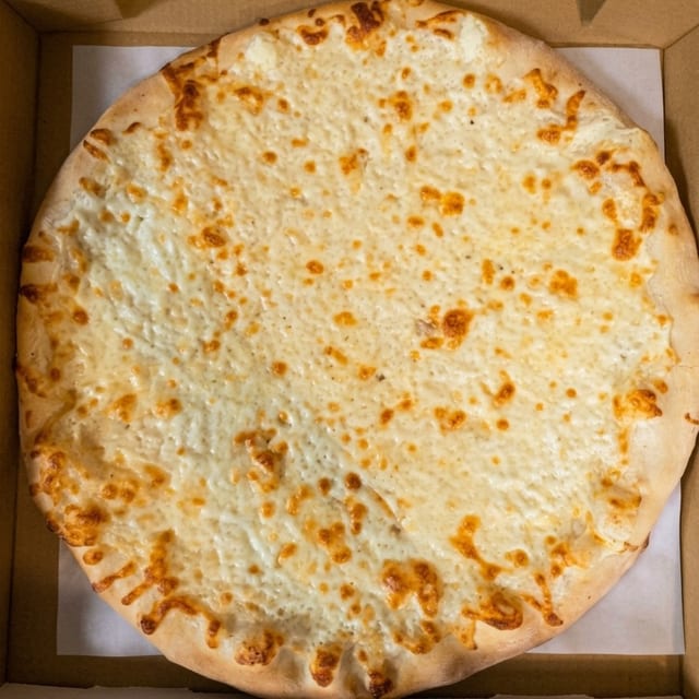 LARGE WHITE PIZZA.