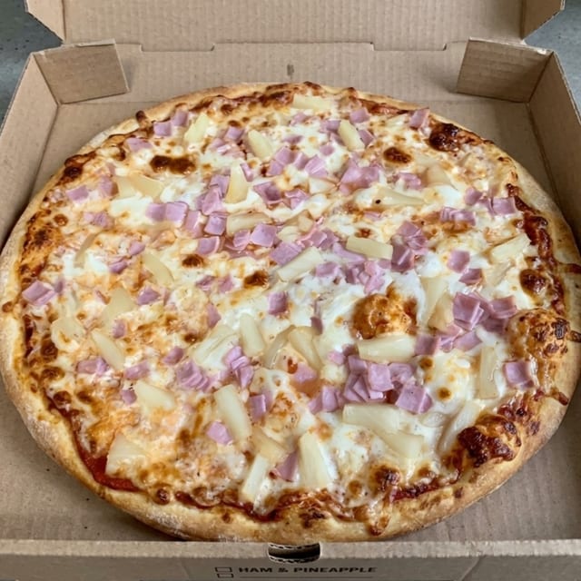 LARGE HAWAIIAN PIZZA.