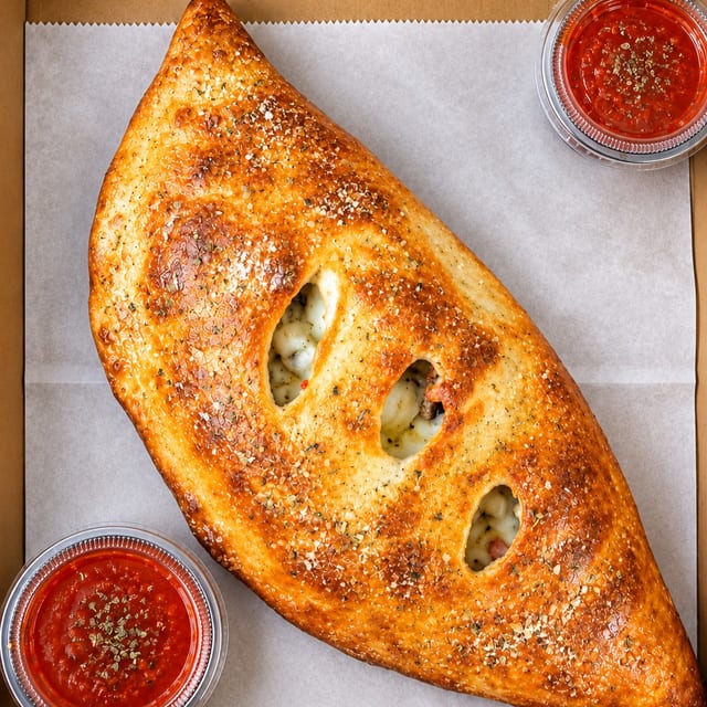 LARGE SPINACH CALZONE.