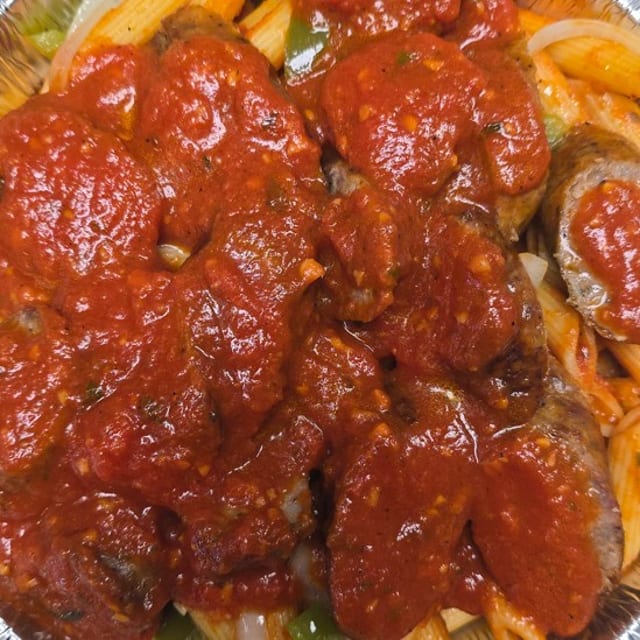 SAUSAGE AND PEPPERS.