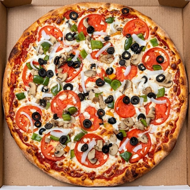 MEDIUM VEGGIE PIZZA.