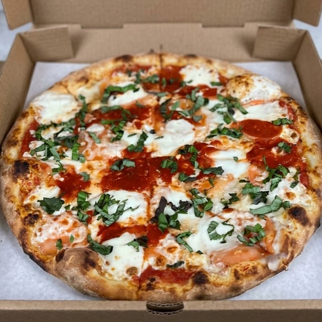 LARGE MARGHERITA PIZZA.