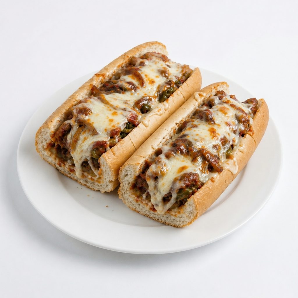 LARGE SAUSAGE, ONION & PEPPER PARM SUB.
